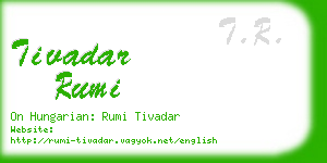 tivadar rumi business card